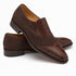 Brown Ostrich and English Suede Gored Slip On Dress Shoes for men By Mezlan Made In Spain Brand