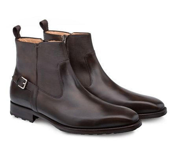 Mezlan Mens Tobacco Brown Italian Calfskin Chelsea Boot