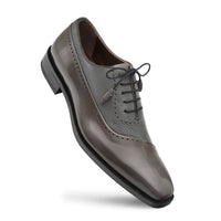 Mezlan Postdam Deerskin Calfskin Shoes Grey (16409)