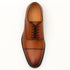 Mens Mezlan Republic Calfskin Cap Toe Blucher Dress Shoe in Tan