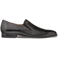 Mezlan Milani Deerskin Cap Toe Loafers Black (18984)