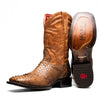 Marco Di Milano Missouri Cognac Python Square Toe Cowboy Boots