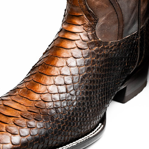 Marco Di Milano Missouri Lisboa Python Square Toe Cowboy Boots