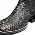 Marco Di Milano Missouri Stone White Python Square Toe Cowboy Boots