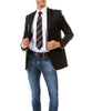 Black Modern Fit Notch Lapel Jacket by Zegarie ZeGarie Suits - Paul Malone.com