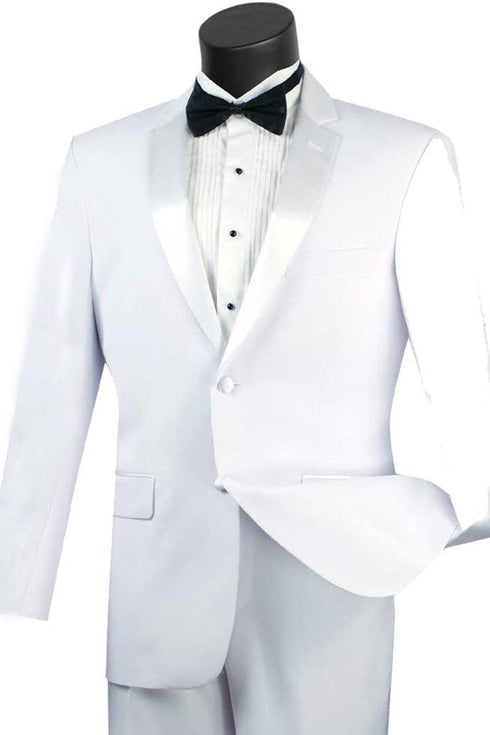 Mens Modern Fit 2 Piece Tuxedo in White