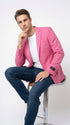 Men’s Hot Pink Fuchsia Sport Coat, Fashion Dinner Jacket and Dress Casual Blazer