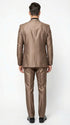 Men’s Bronze Brown Mocco 3 Piece Suit – Modern Formal Suit Set for Wedding, Prom and Business Events Light Brown Coffee Dark Tan