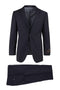 Tiglio Italian Suit - Real Wool Fabric Super 150's Novello Black, Modern Fit Suit in Color Black