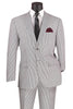 Men's 2pc Summer Seersucker Modern Fit Suit In Black Pinstripe