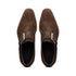 Zelli Hebilla Italian Suede Monk Strap Dress Shoe in Dark Brown