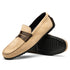 Zelli Monza Suede & Calfskin Driving Loafers in Bone / Chestnut