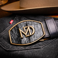 Marco Di Milano Montana Belt Black Leather Loafer