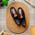 Zelli Monza Genuine Caiman Crocodile Driving Loafers in Nicotine