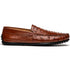 Zelli Monza Genuine Ostrich Quill Driving Loafers in Brandy