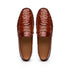 Zelli Monza Genuine Ostrich Quill Driving Loafers in Brandy