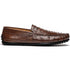 Zelli Monza Genuine Ostrich Quill Driving Loafers in Brown