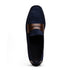 Zelli Monza Suede and Hand-Burnished Calfskin Driving Loafers in Navy