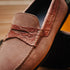 Zelli Monza Suede and Caiman Crocodile Driving Shoes in Candy