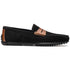 Zelli Monza Suede & Calfskin Driving Loafers in Black / Chestnut