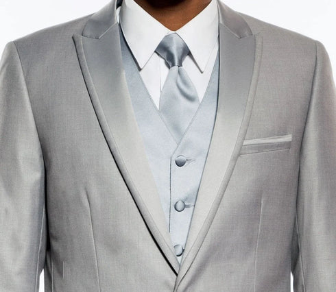 (36R Blazer) Slim Fit Light Gray Blazer