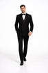 Black Double Breasted Tuxedo with Shawl Lapel