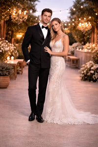 Black Double Breasted Tuxedo with Shawl Lapel