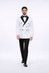 White Double Breasted Tuxedo with Shawl Lapel