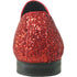 Bravo Mens Modern Glitter Sequin Prom Tuxedo Buckle Loafer in Red - Men's Dress Shoes