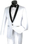 Mens Slim Fit One Button Shawl Tuxedo in White