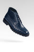 Navy Genuine Caiman Crocodile Belly Ankle Los Altos Boot