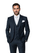 Navy Single Breast Lapel by Rossiman