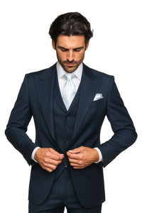 Navy Single Breast Lapel by Rossiman