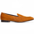 Zelli Sueded Goatskin Loafer with Crocodile Vamp in Cognac