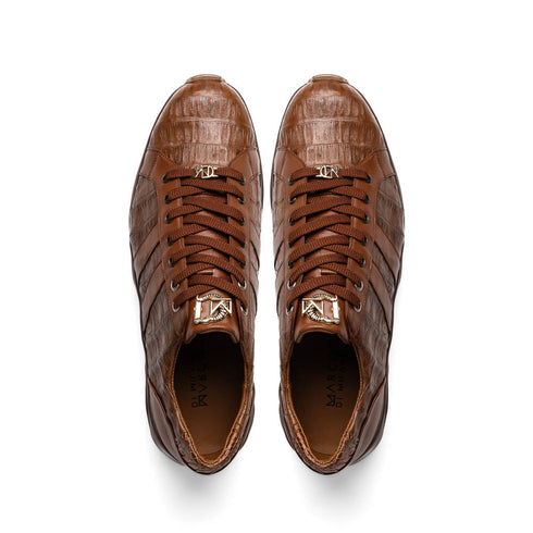 Marco Di Milano Nino Men's Bay Apache Sleek Genuine Caiman Crocodile Sneaker