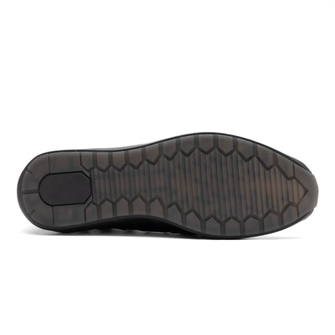 Marco Di Milano Nino Men's Black Sleek Genuine Caiman Crocodile Sneaker
