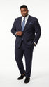 Men’s Navy Linen Suit for Beach Wedding, Summer Dress Suit with Jacket and Pants