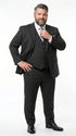 Men’s Black Bold Pinstripe 1920s Suit with Vest and Pants – Vintage Gangster Style Outfit