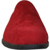Bravo Mens Vegan Suede Wedding & Prom Slip On Loafer Dress Shoe in Red