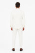 Men's Off White Statement Ticket Pocket Peak Lapel Wool Double Breasted Vest Suit with Gold Buttons – Modern Fit