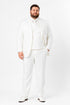 Tiglio Italian Suit - Real Wool Fabric Super 150's San Giovesse off White, Wide Leg Suit & Vest super 150" wool in Color Off White