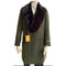 Olive Green Peacoat Double Breasted Three Quarter Overcoat And Cashmere Peacoat