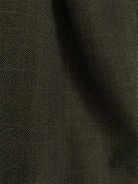 Olympia Collection - Glen Plaid Regular Fit Suit 3 Piece Olive