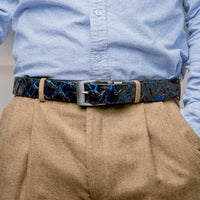 Marco Di Milano Olivieri Belt: Royal Blue Leather Loafer
