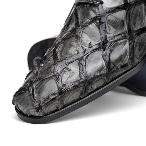 Marco Di Milano Olivieri Gray Pirarucu Dress Shoe Oxfords