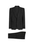 Men’s Black Pinstripe 2-Piece Tuxedo Suit – Two-Button Jacket and Matching Formal Pants