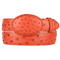 Men’s Orange Rust Copper Genuine Leather Belt with Textured Finish – Classic Dress Belt for Formal and Casual Wear