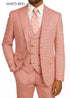 Men’s Red and white Houndstooth Summer Blazer, Lightweight Check Sport Coat for Weddings, Prom, Parties