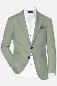 Men’s Sage Green Blazer – Two Button Notch Lapel Formal Jacket for Wedding, Summer and Party Wear in Light Green Sport Jacket