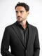 Men’s Black Seersucker Blazer – Textured Two-Button Notch Lapel Formal & Summer Sport Jacket in Black Tone-on-Tone Cotton Fabric